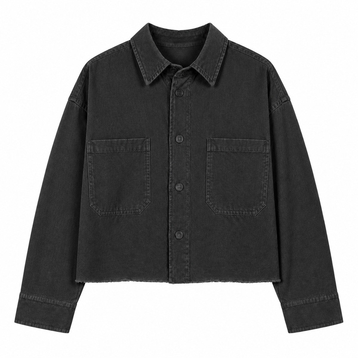 Coopa Oversized Crop Button Up
