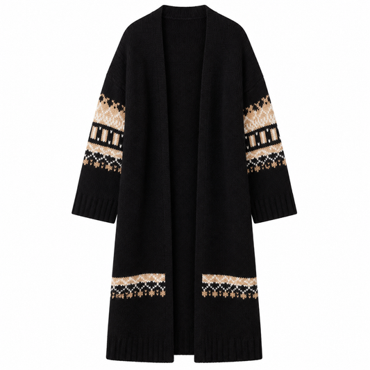 Cedar E Slouchy Fairisle Duster