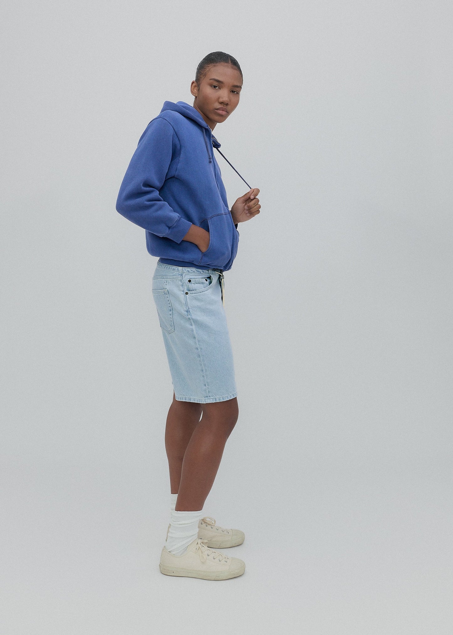 Still Here Cool Jean Shorts, Vintage Blue