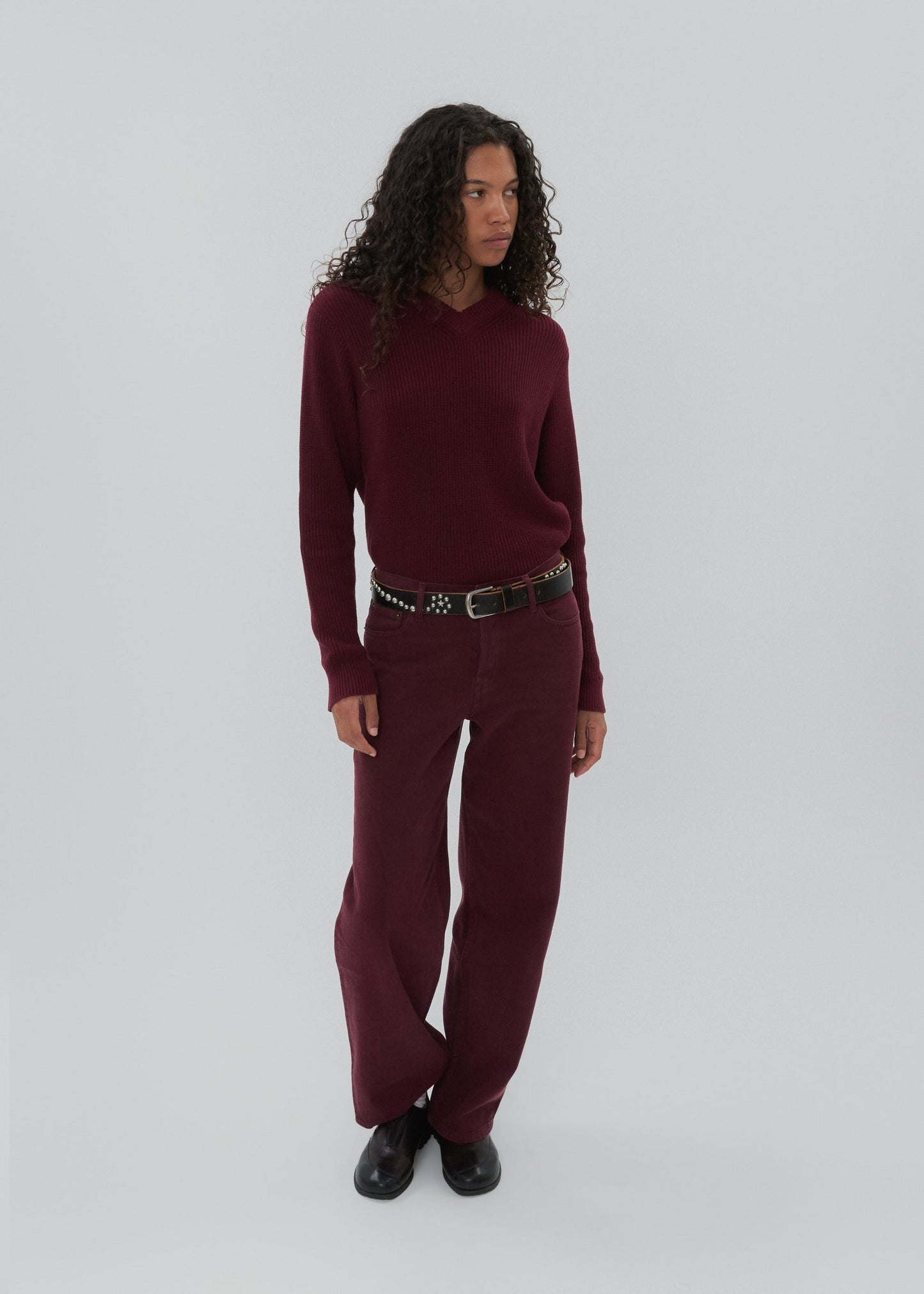 Still Here Everyday Jean, Burgundy