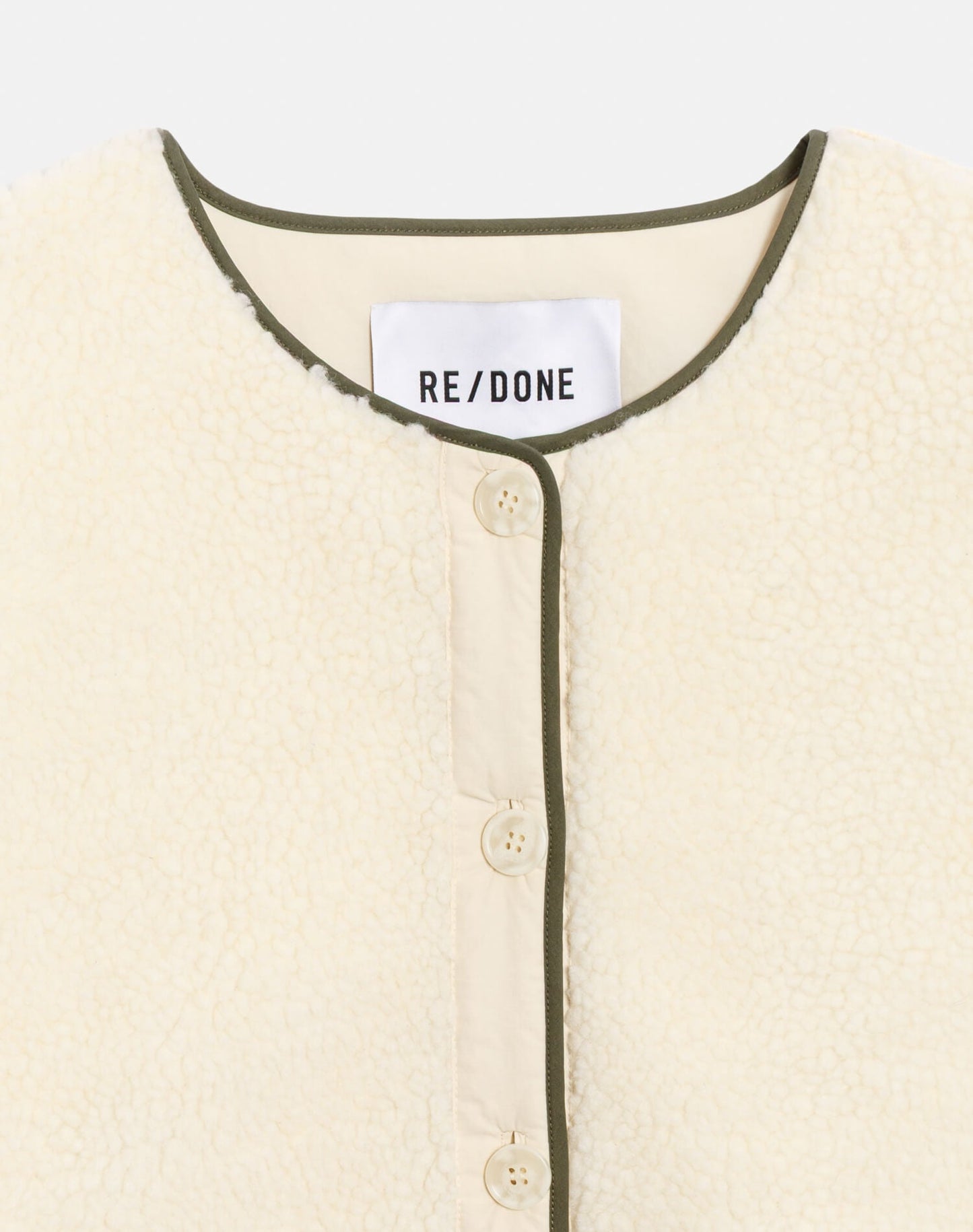 RE/DONE Cocoon Liner Jacket, White