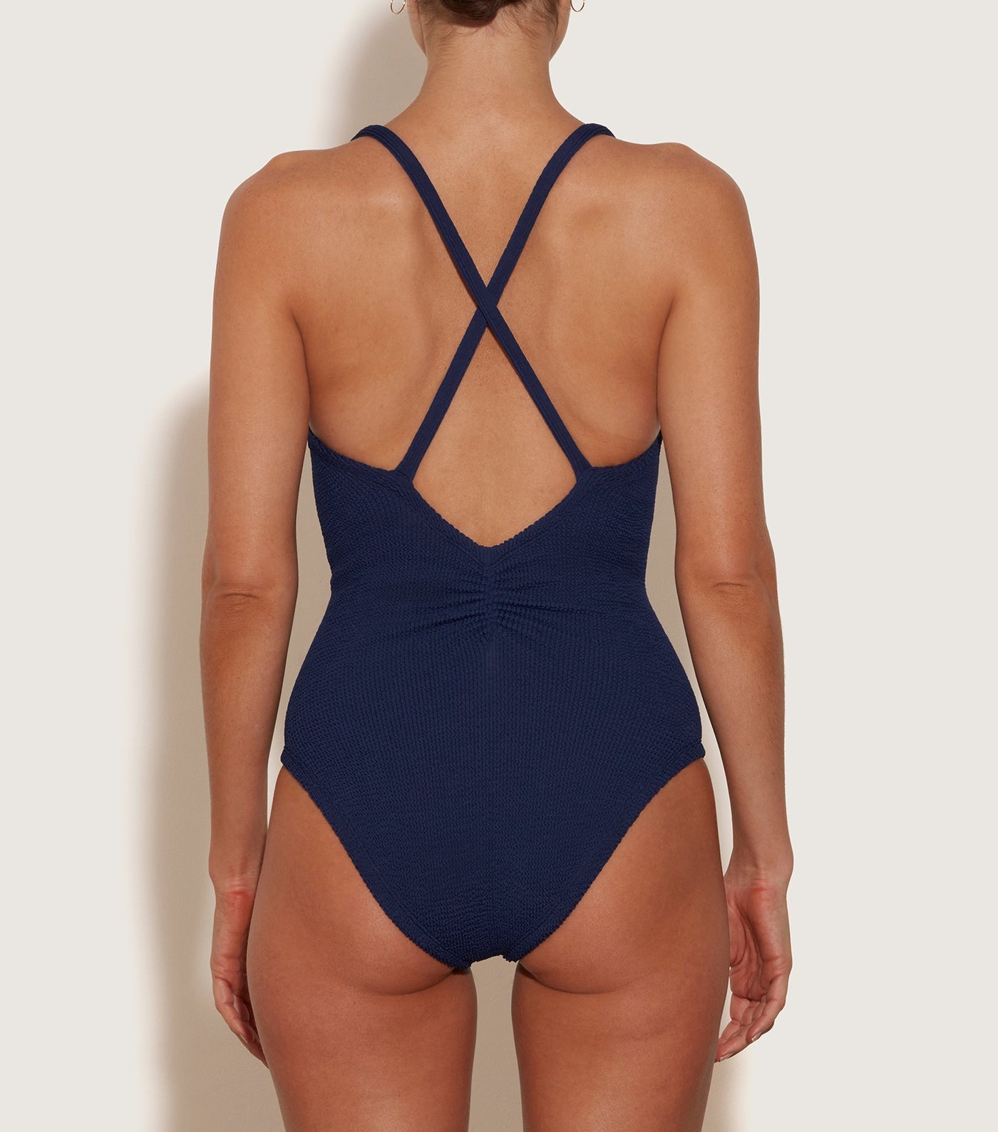 Hunza G Bette Swim, Crinkle Navy
