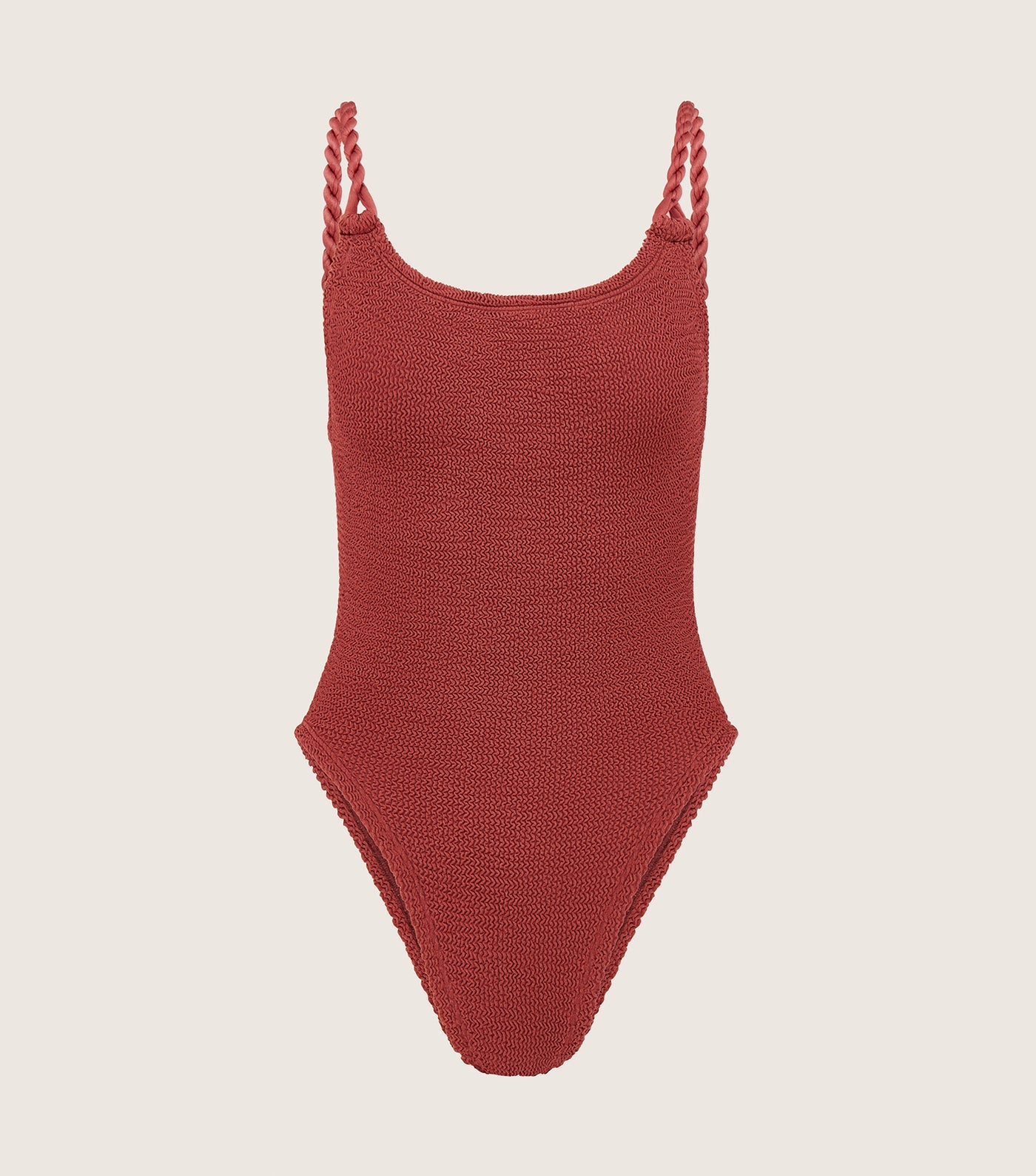 Hunza G Camille Swim, Metallic Rosewood Crinkle