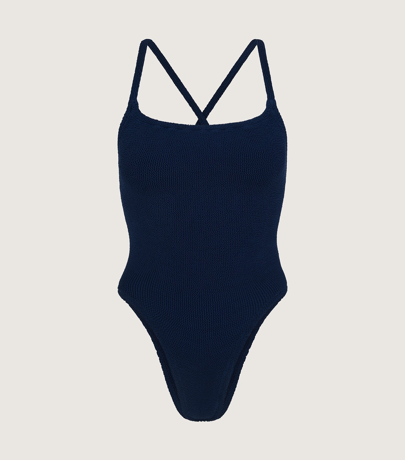 Hunza G Bette Swim, Crinkle Navy