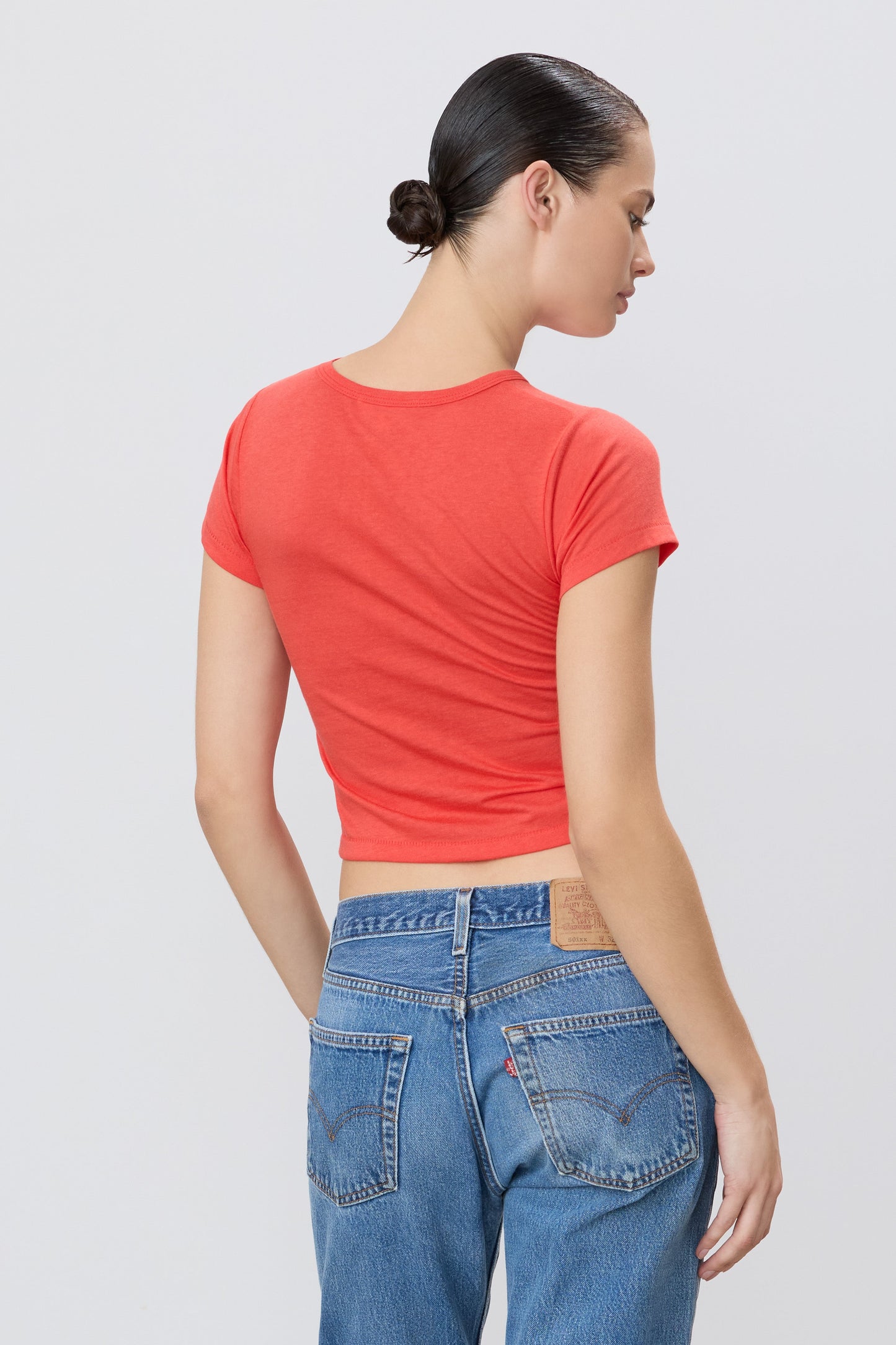 Éterne Short Sleeve Baby Tee, Poppy