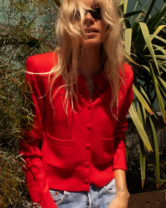 Emilia Shoulder Pad Cardigan