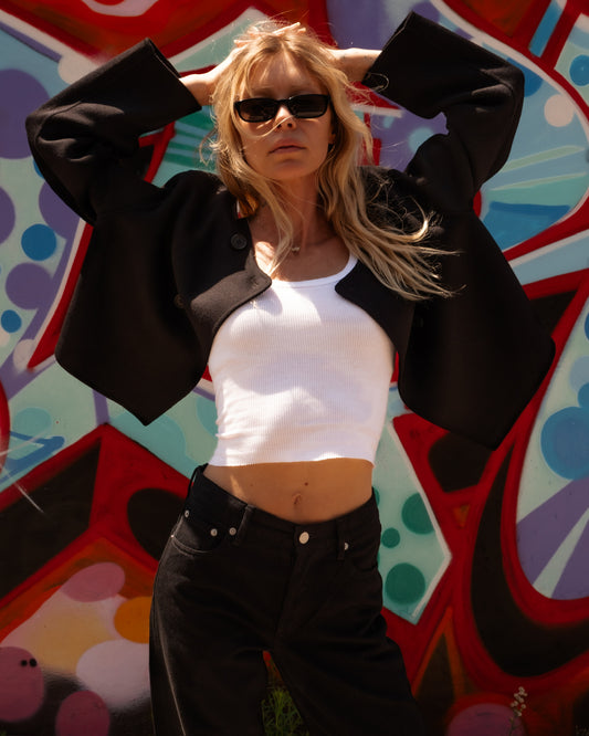 Floren Cropped Double Breasted Jacket