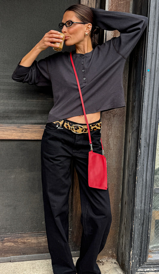 RE/DONE Hanes Waffle Boxy Henley