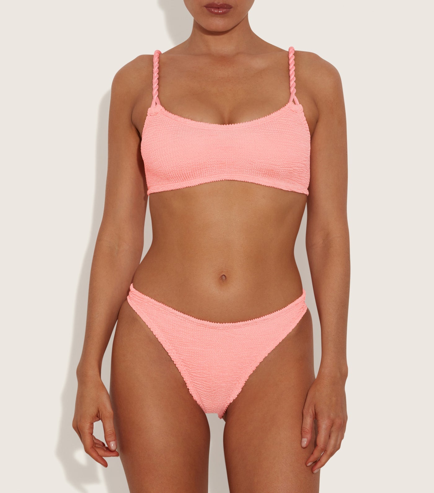 Hunza G Phoebe bikini, Peach Crinkle