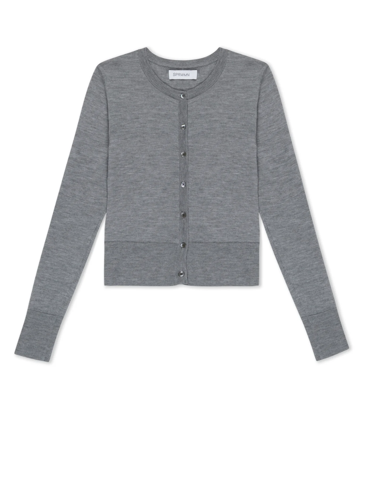 SPRWMN Grey Ultra Fine Cashmere Baby Cardigan
