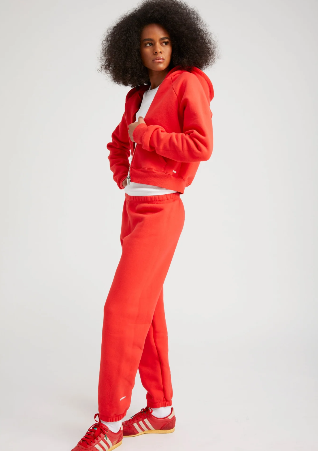 SPRWMN Mini Logo Sweatpants, Red