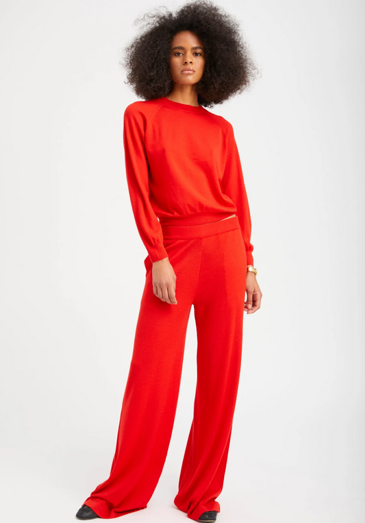 SPRWMN Red Cashmere Raglan Sweater