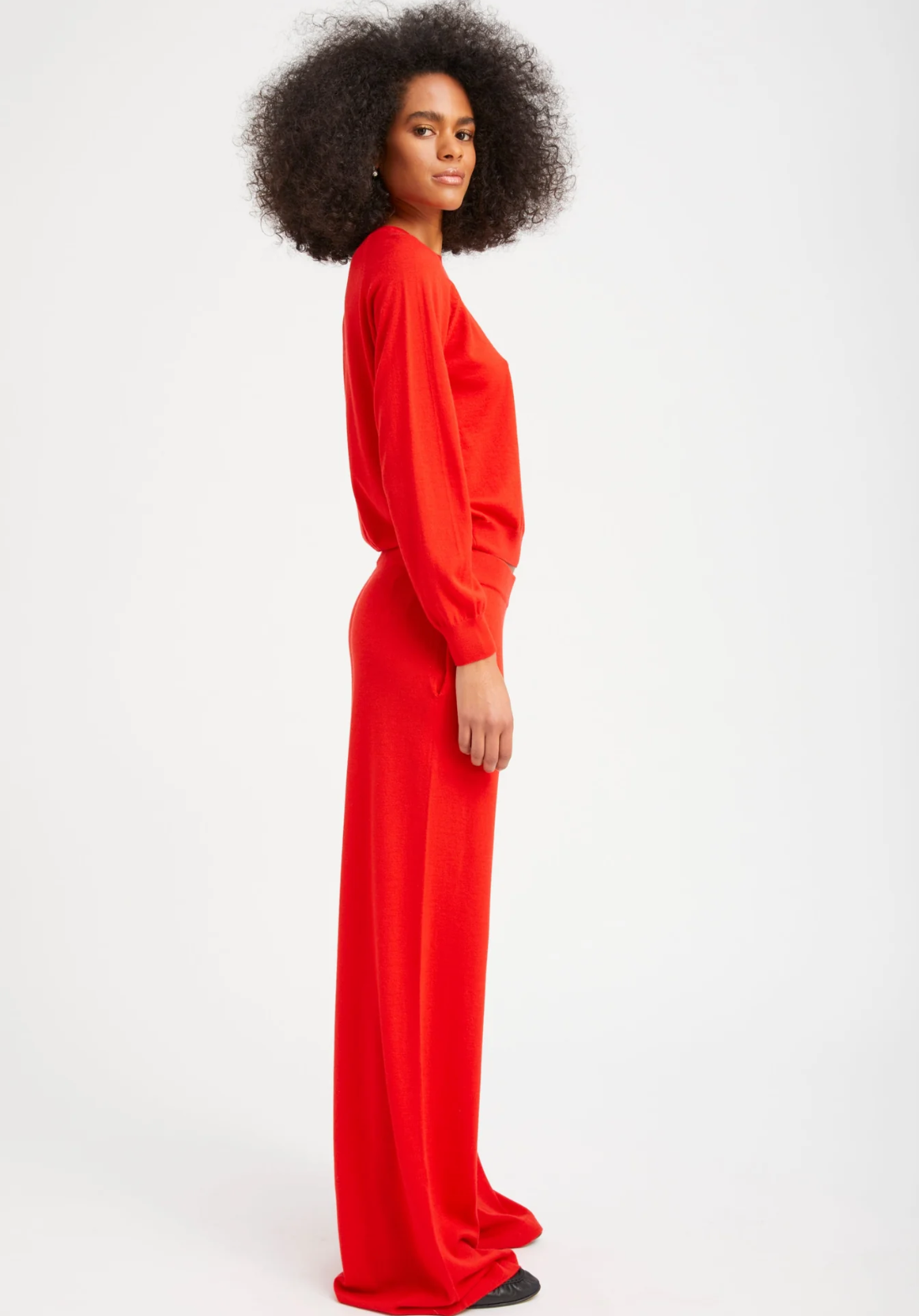 SPRWMN Red Cashmere Raglan Sweater