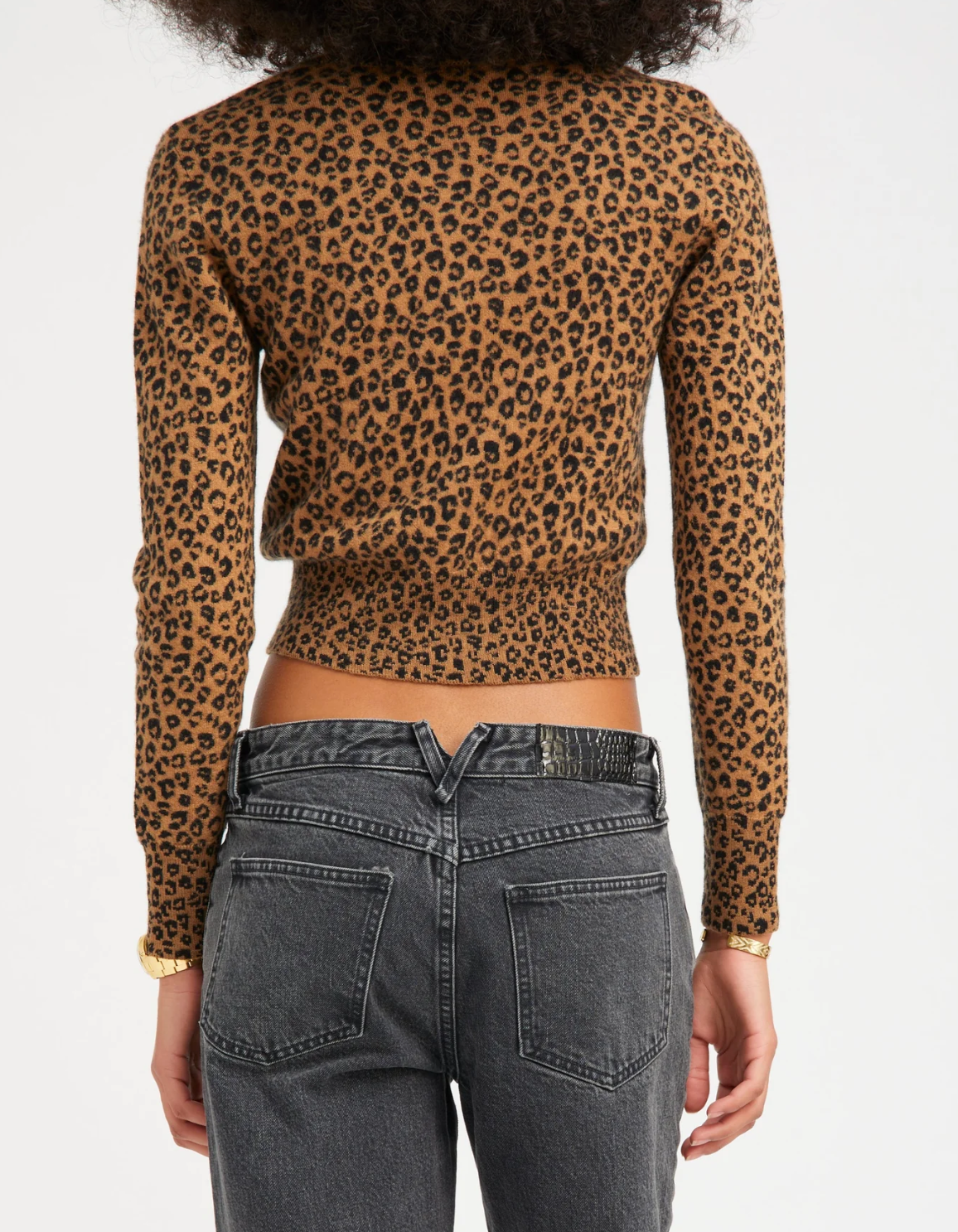 SPRWMN Leopard Fine Cashmere Baby Cardigan