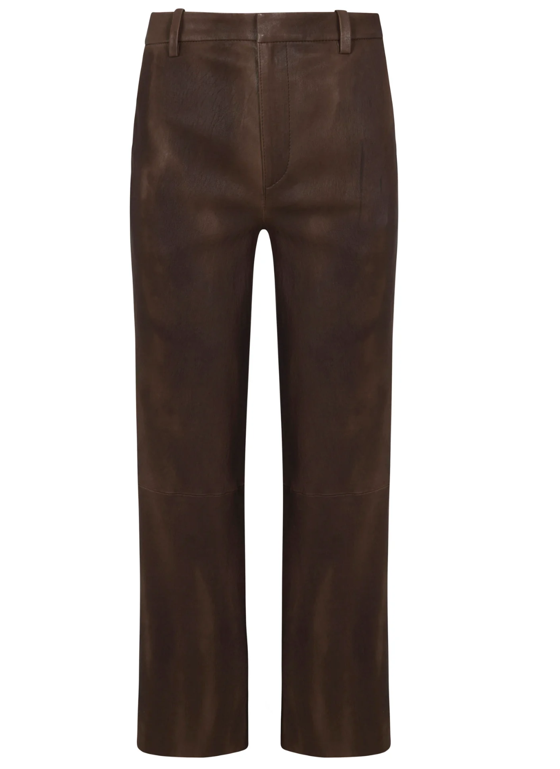 SPRWMN Truffle Leather Cropped Trousers