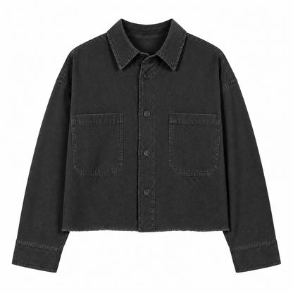 Coopa Oversized Crop Button Up
