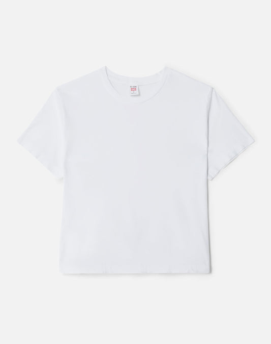 RE/DONE Hanes 1950's Boxy Tee, Optic White