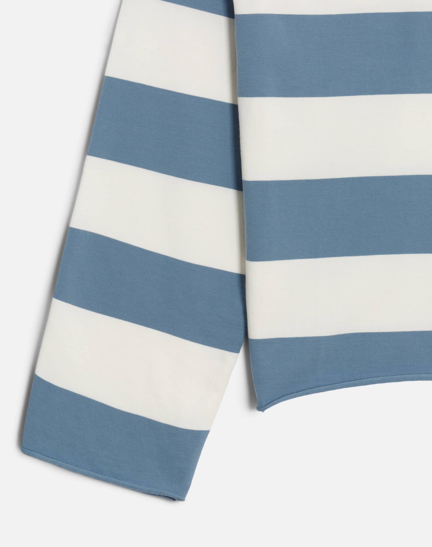 RE/DONE Cut Off Rugby Polo, Blue & Ivory