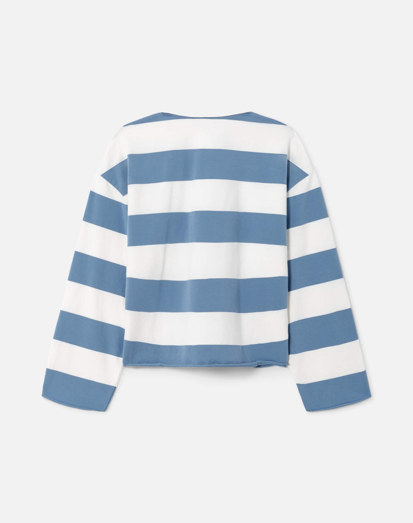 RE/DONE Cut Off Rugby Polo, Blue & Ivory