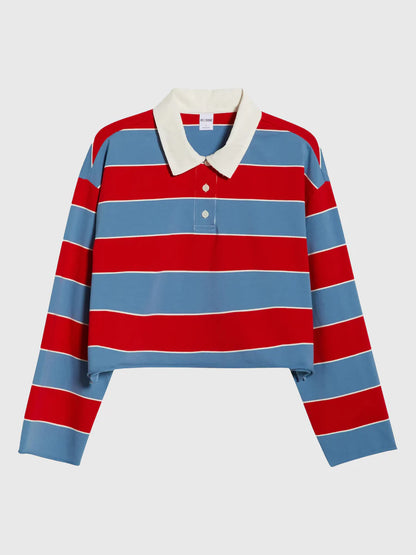 Cut Off Rugby Top | Crimson Bluebird