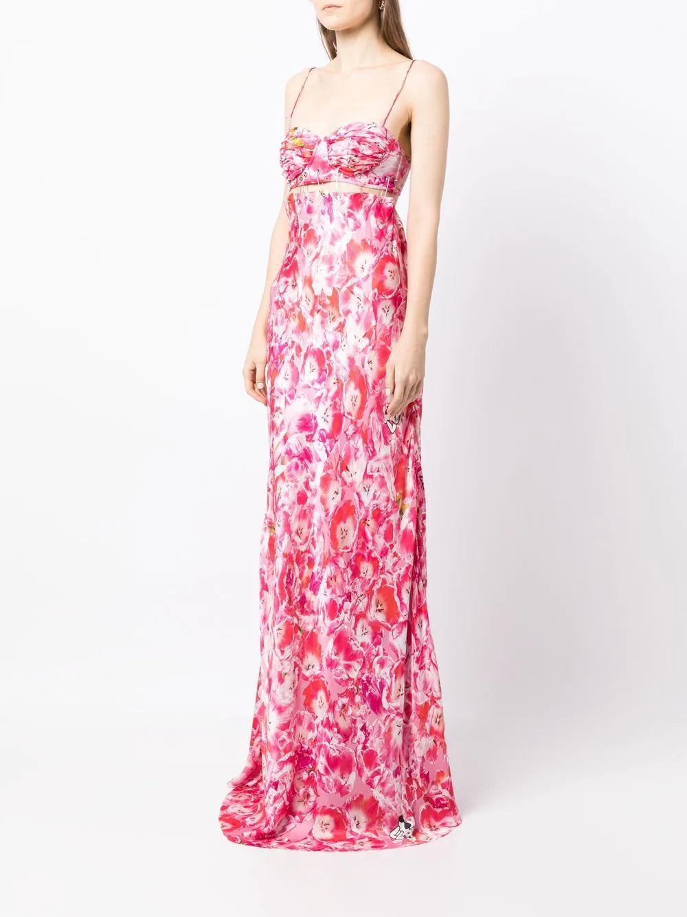 Natasha Zinko tulip-print maxi slip dress