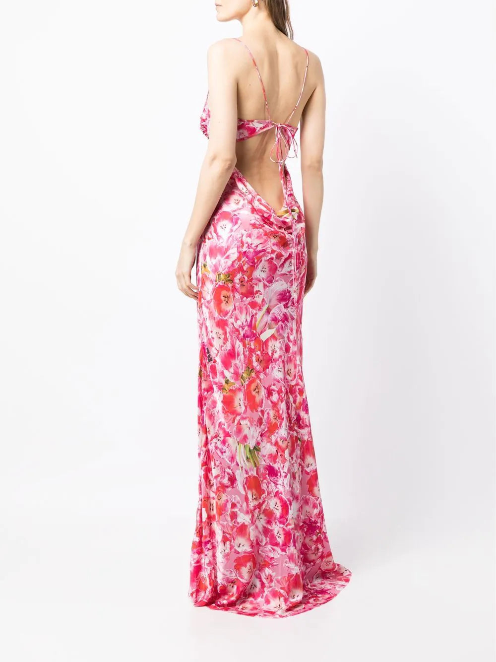 Natasha Zinko tulip-print maxi slip dress