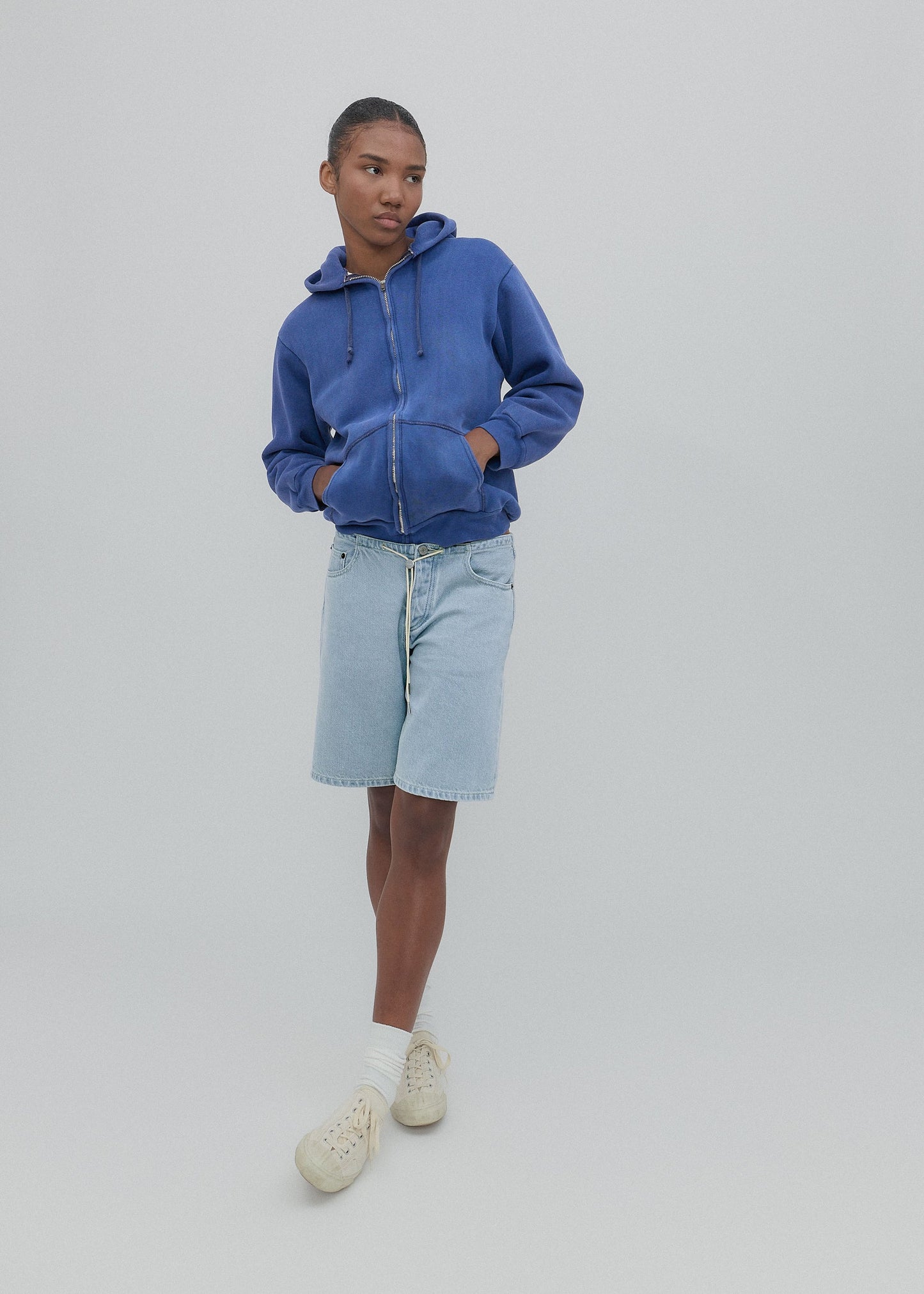 Still Here Cool Jean Shorts, Vintage Blue