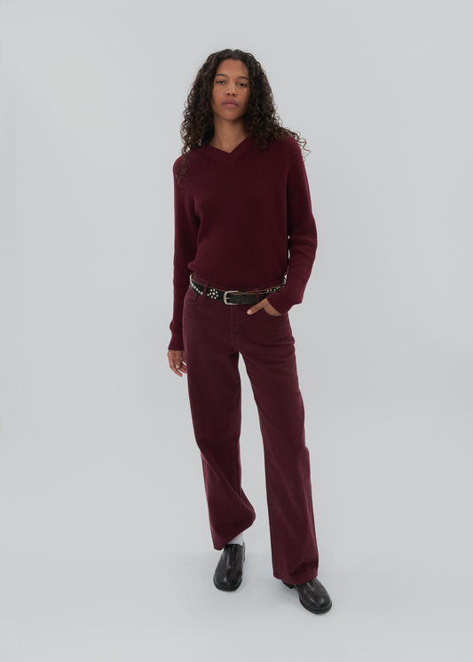 Still Here Everyday Jean, Burgundy