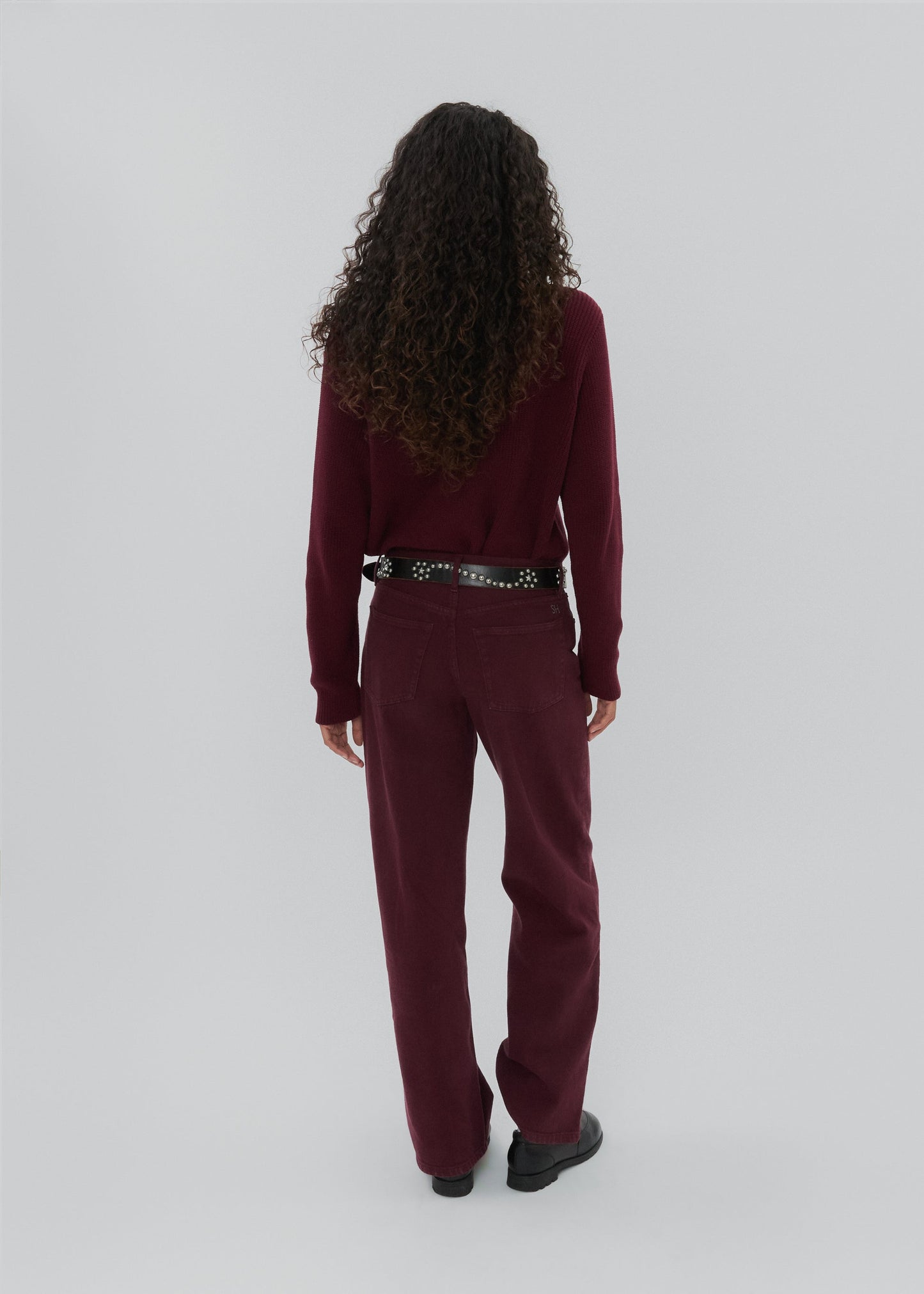 Still Here Everyday Jean, Burgundy