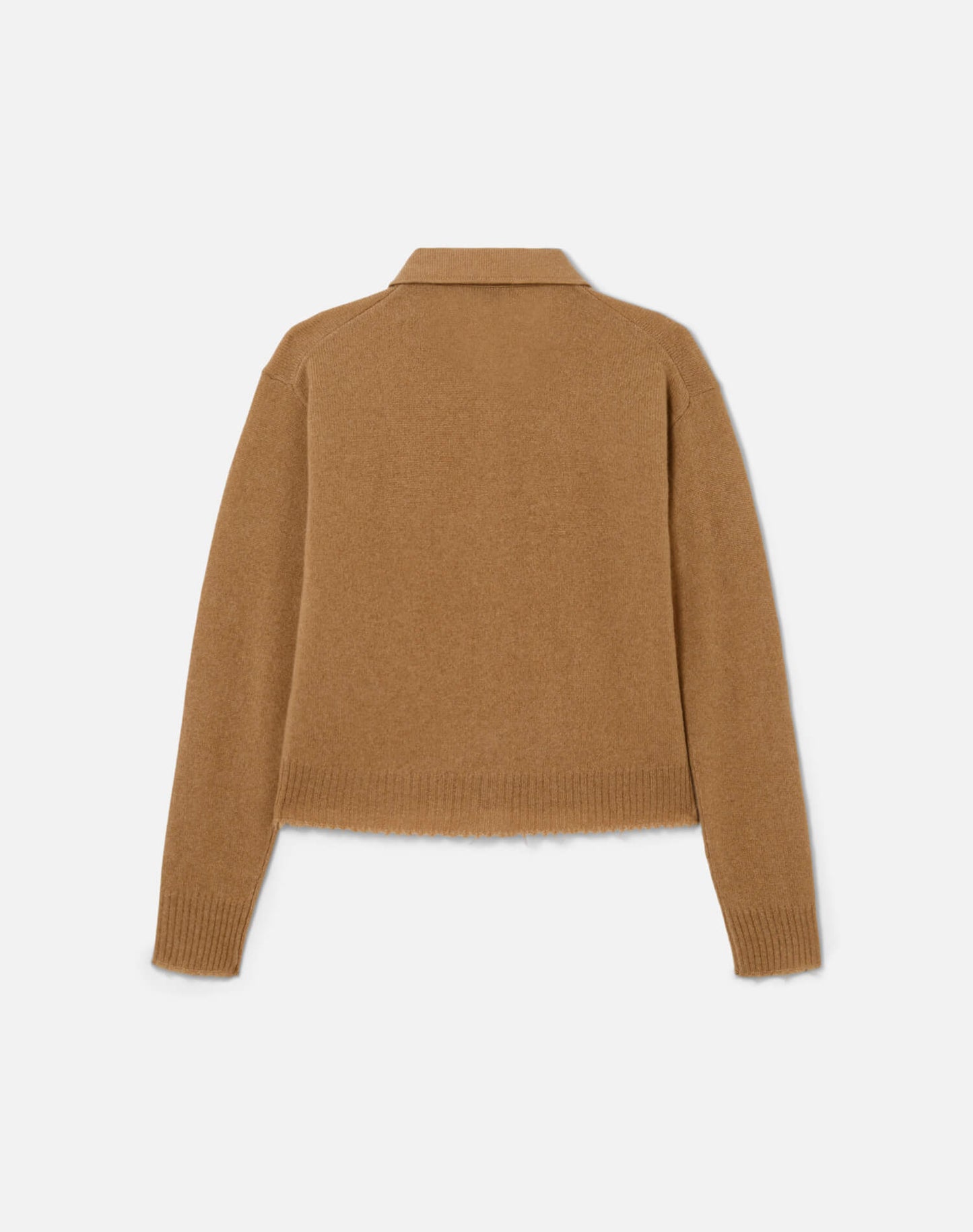 RE/DONE Loose Polo Cardigan, Toffee