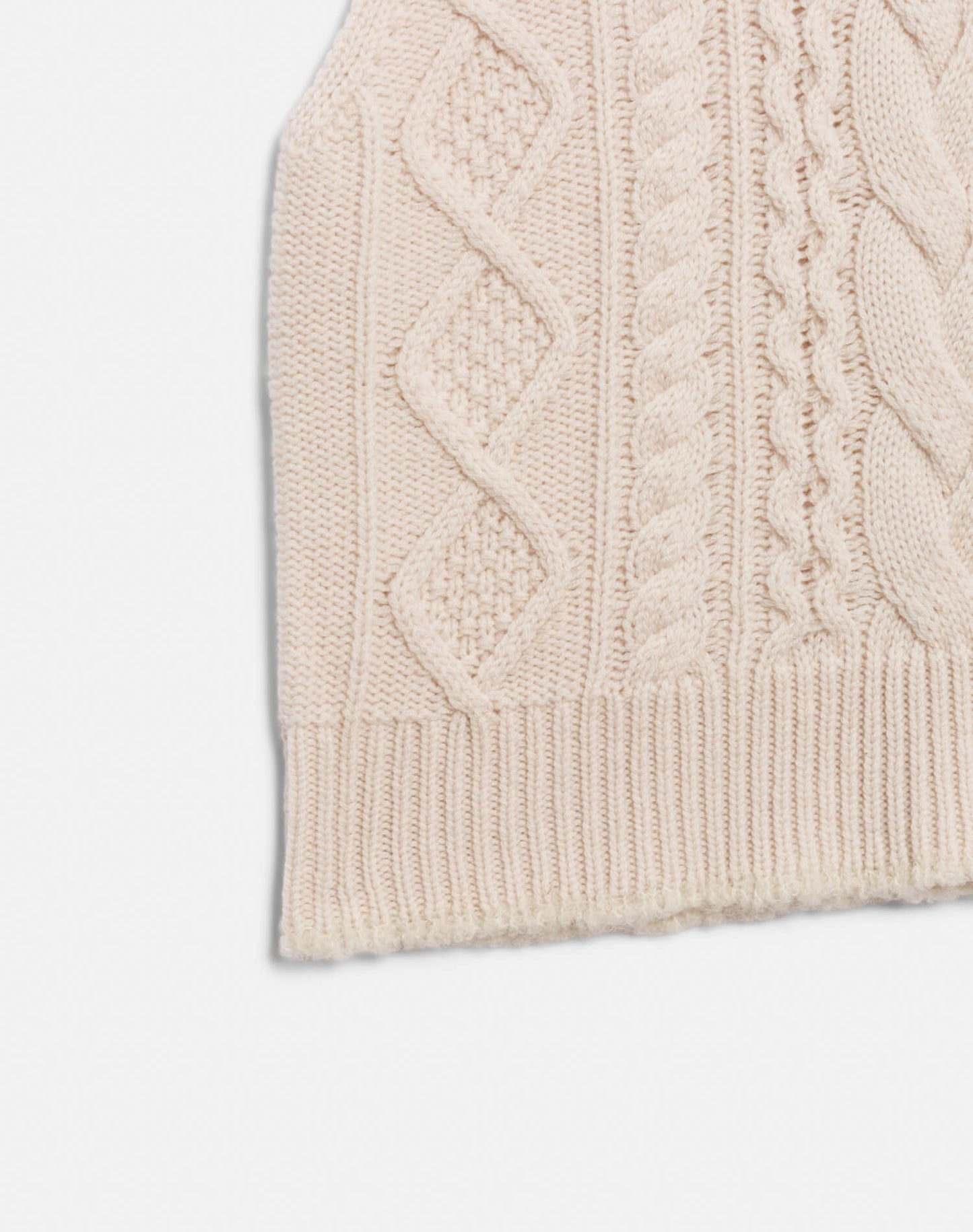 RE/DONE Cable Turtleneck Vest, White