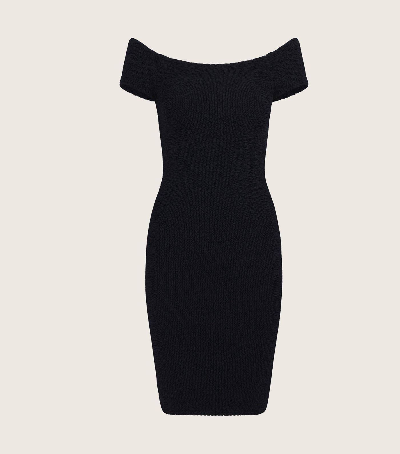 Hunza G Grace Dress, Black Crinkle