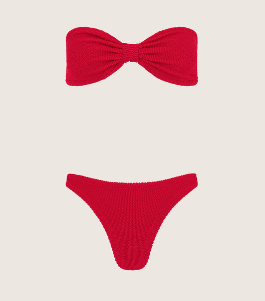 Hunza G Tina bikini, Red Crinkle