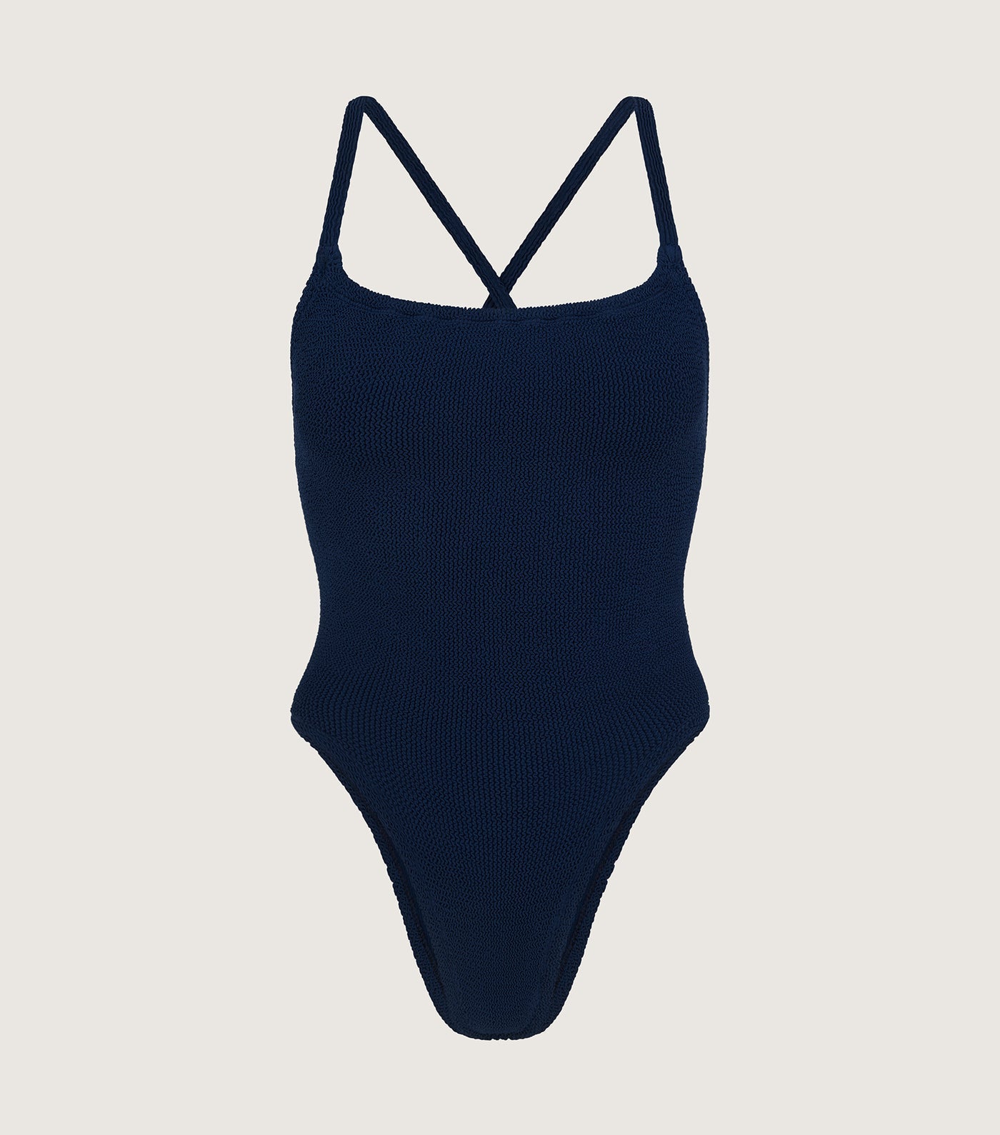 Hunza G Bette Bikini, Crinkle Navy