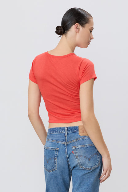 Éterne Short Sleeve Baby Tee, Poppy