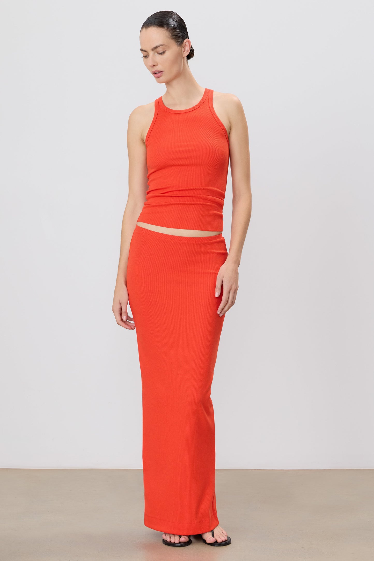 Éterne Emma Skirt Ribbed, Poppy
