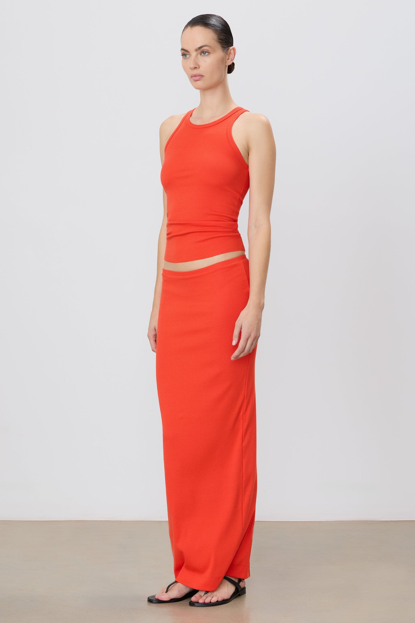 Éterne Emma Skirt Ribbed, Poppy