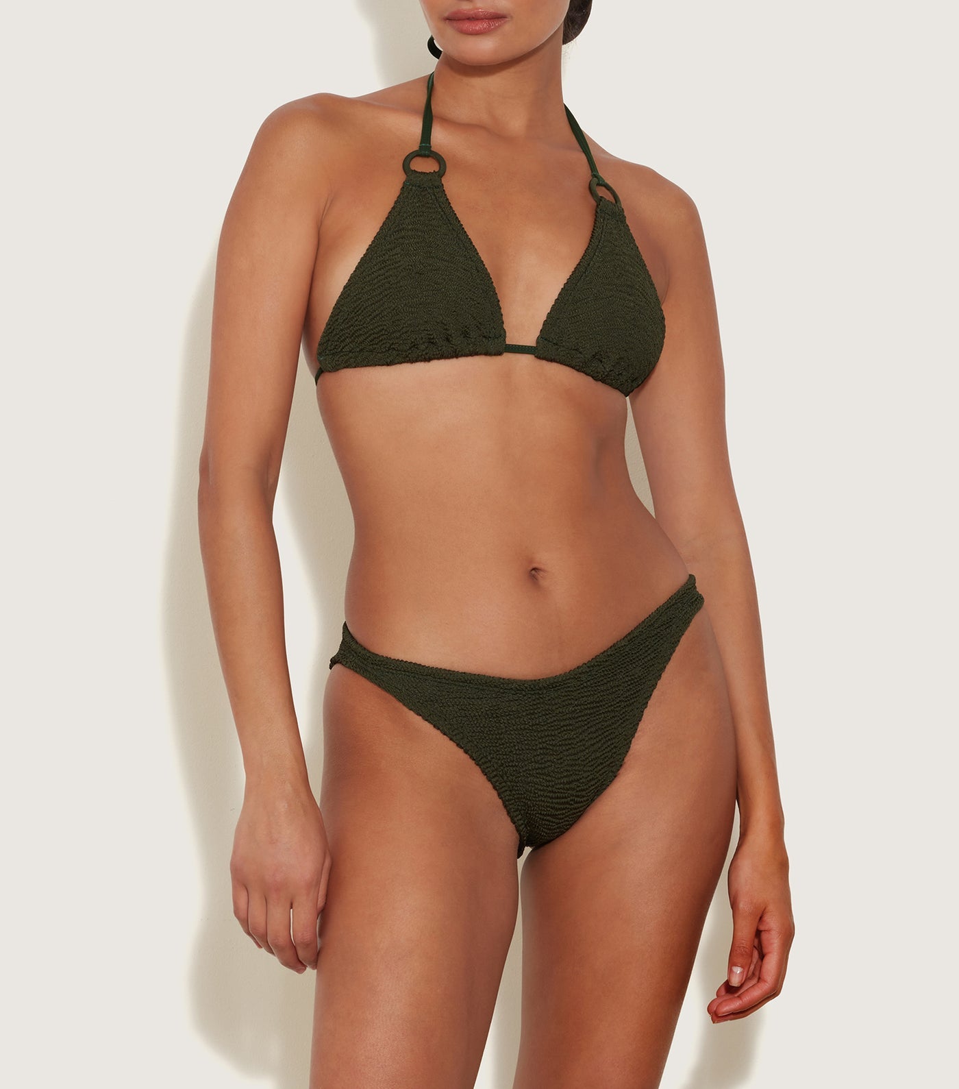 Hunza G Eva Bikini Metallic Khaki