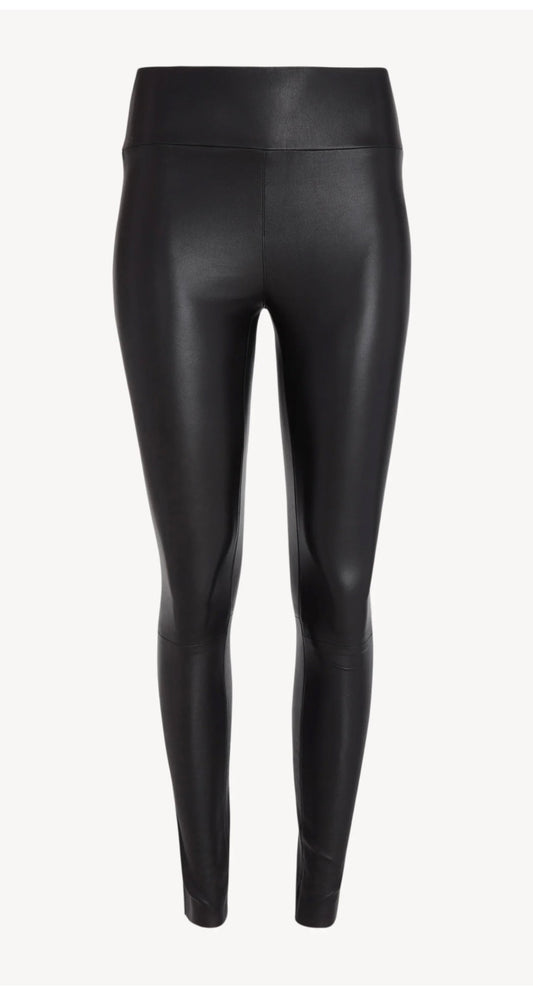 Black Leather Ankle Pant