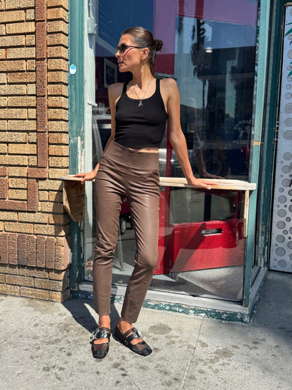 Leather Ankle Leggings | Truffle