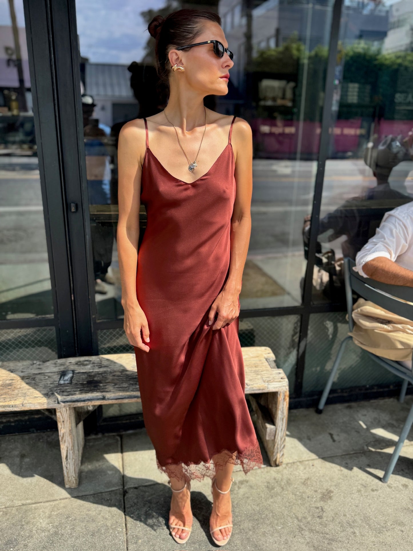Sablyn, Taylor Dress, Mahogany