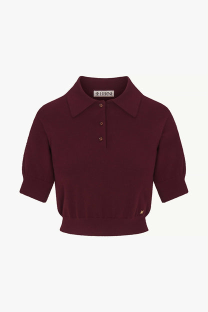Éterne Journey Cashmere Top, Oxblood