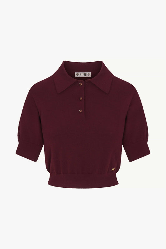 Éterne Journey Cashmere Top, Oxblood