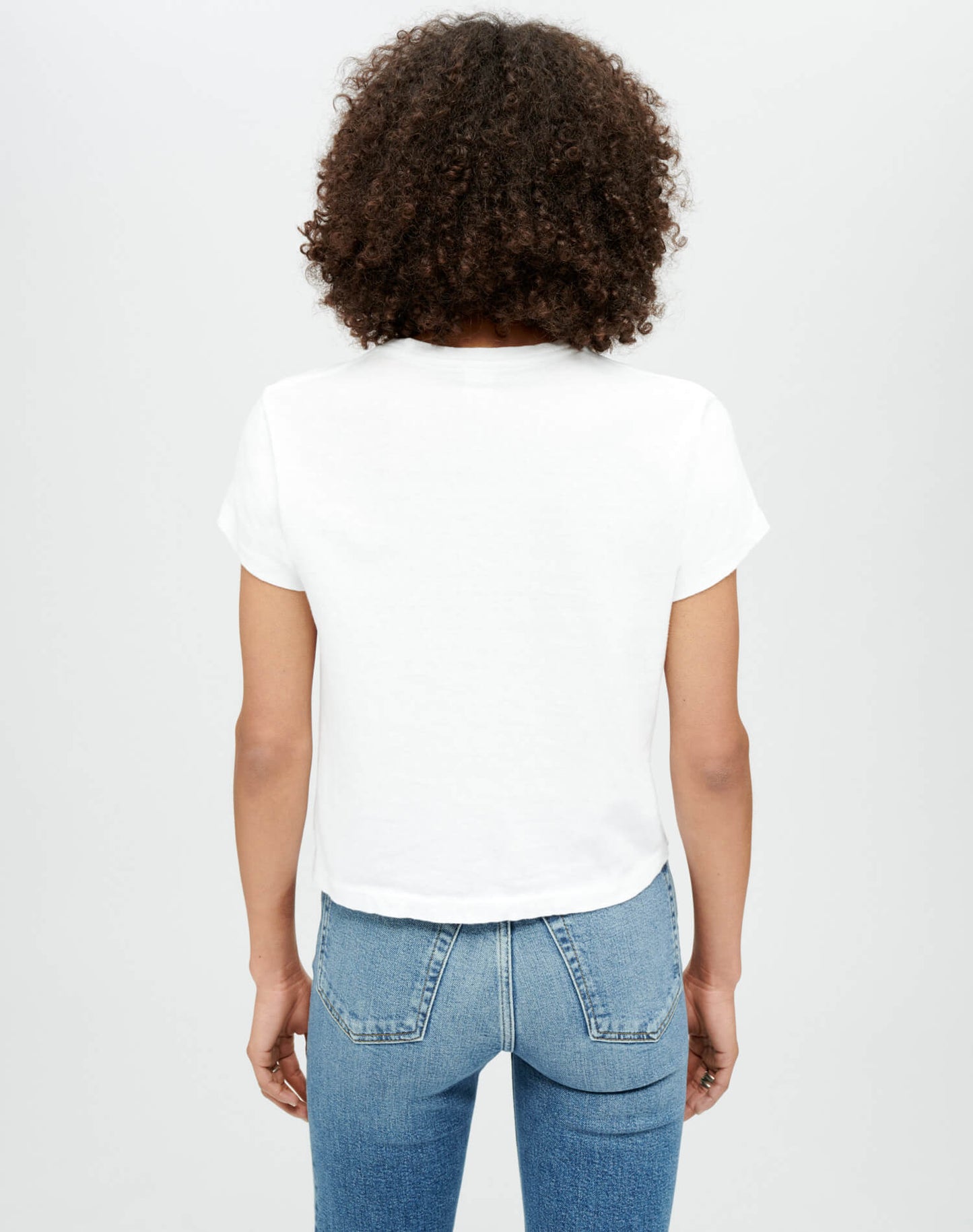 RE/DONE Hanes 1950's Boxy Tee, Optic White