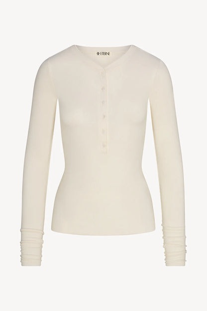 RE/DONE Hanes Waffle Boxy Henley