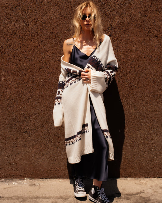 Cedar E Slouchy Fairisle Duster