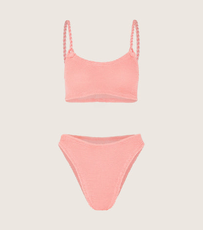 Hunza G Phoebe bikini, Peach Crinkle