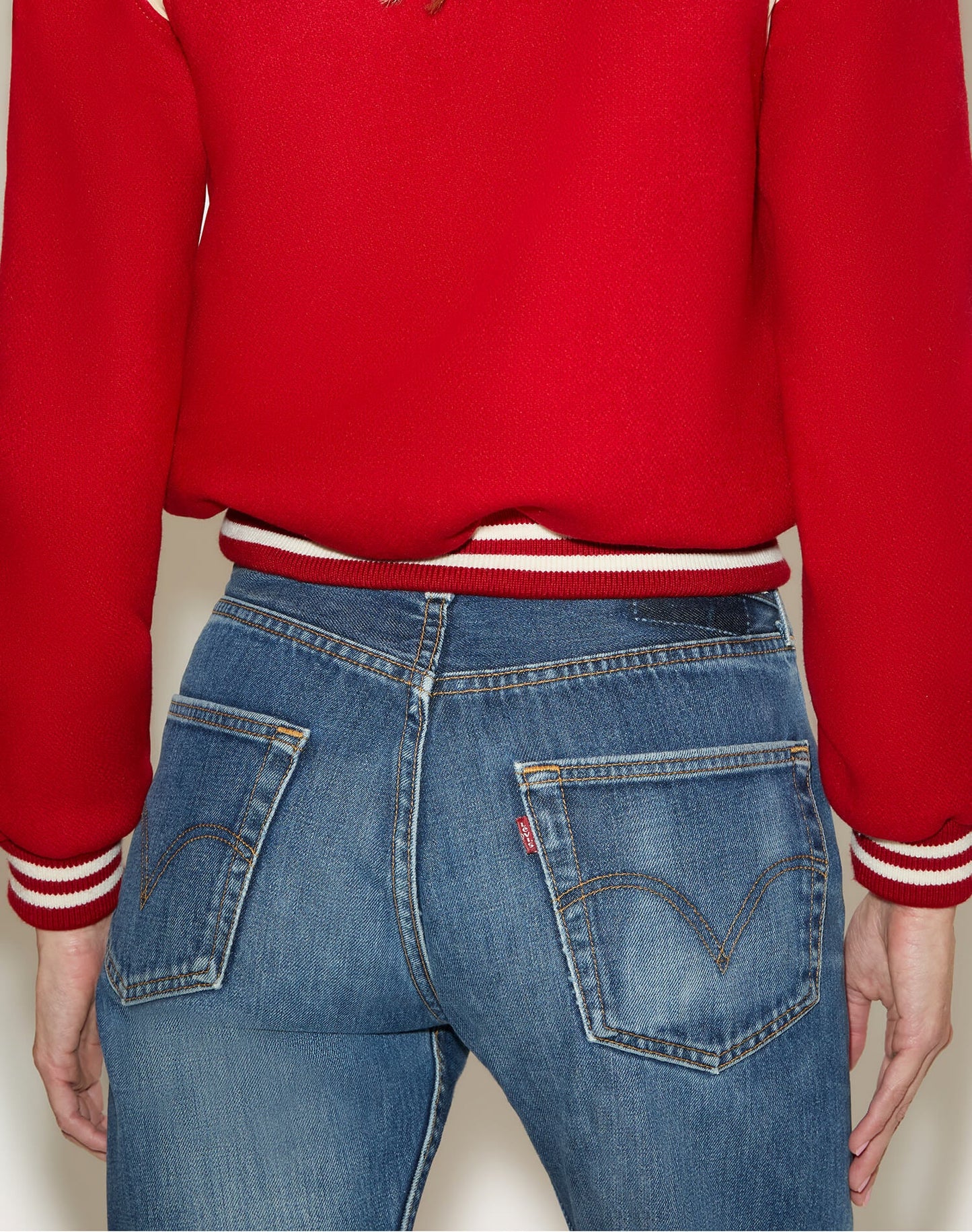 RE/DONE Varsity Jacket, Red
