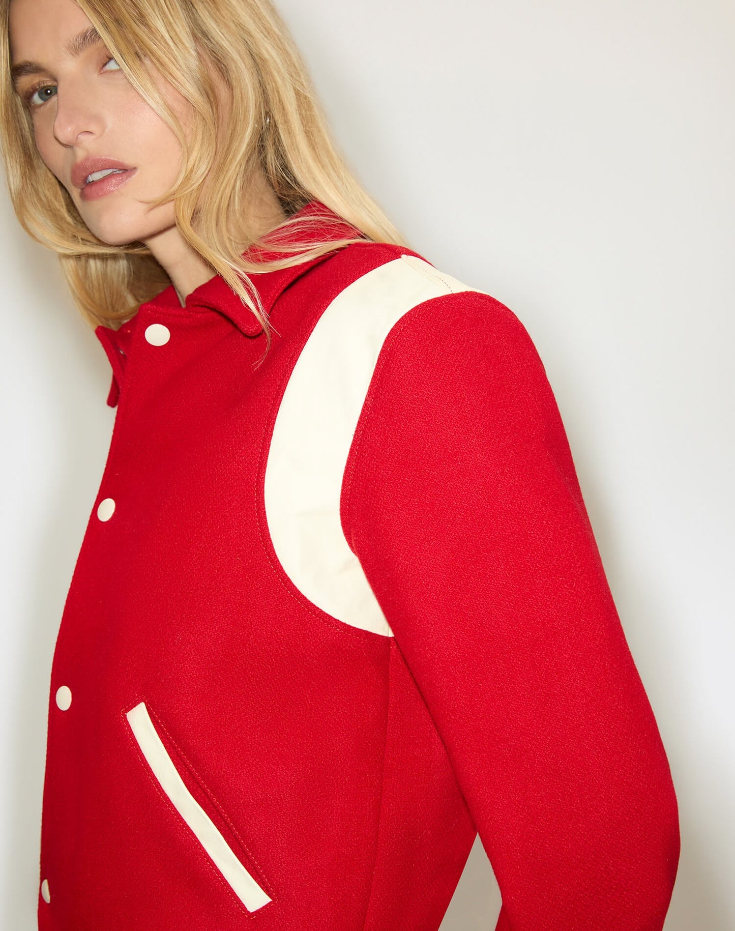 RE/DONE Varsity Jacket, Red