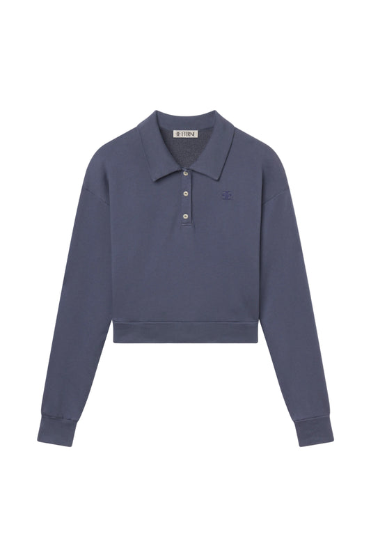 Cropped Polo Sweatshirt
